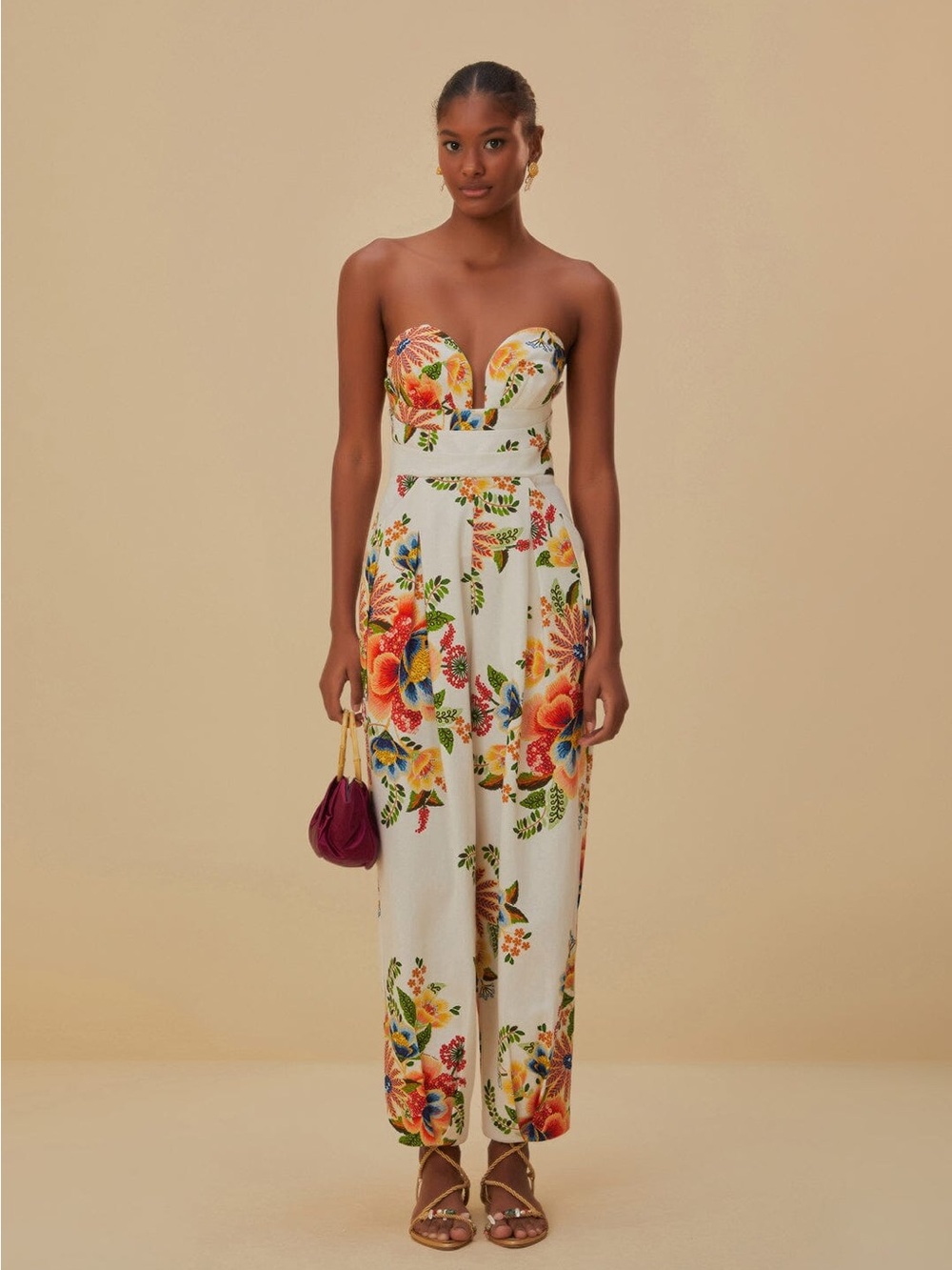 Farm Rio Floral Jumpsuit – XS – NWOT